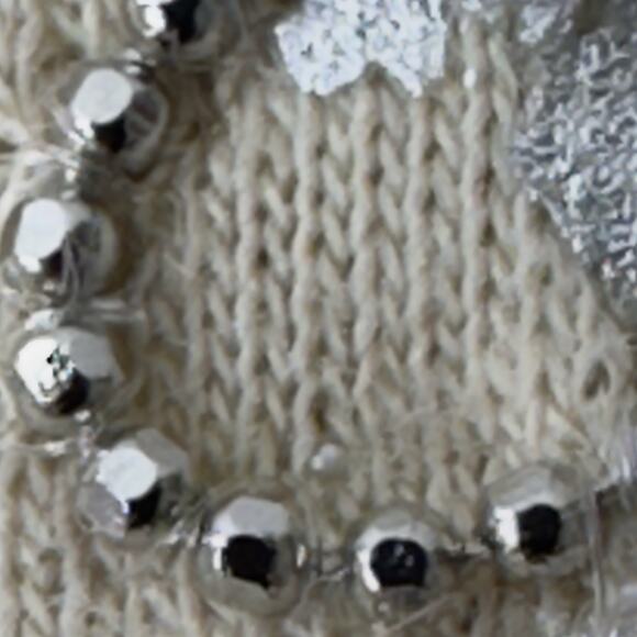 Calvin Klein Women Silver Short Sleeve T-Shirt lg embellished graphic streetwear - Picture 5 of 11